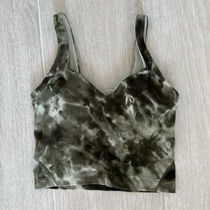 Green tye dye Align top